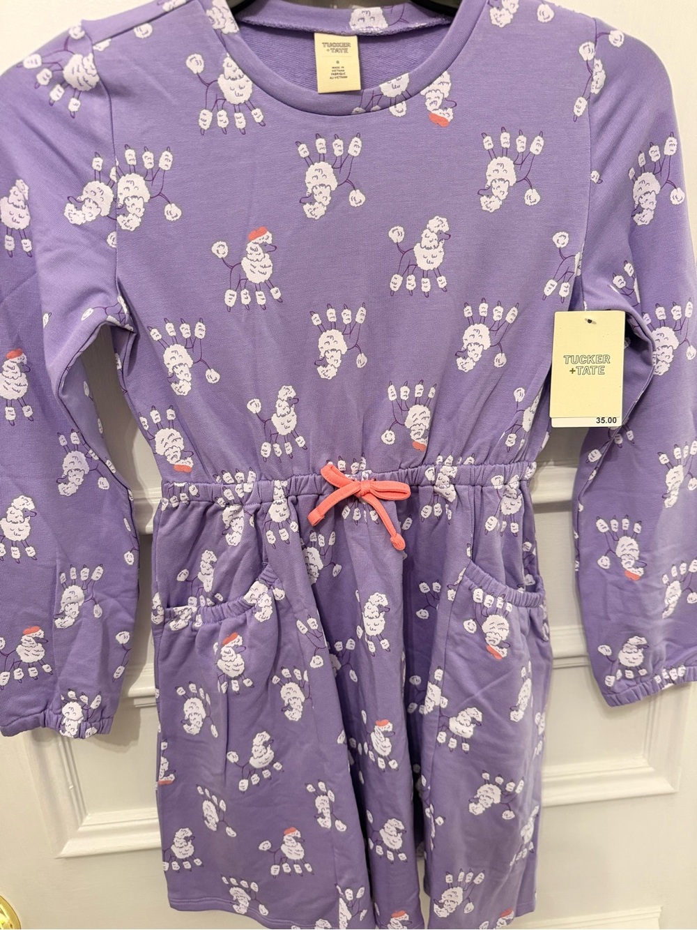 Nordstrom Purple Bonnet Poodles girls dress